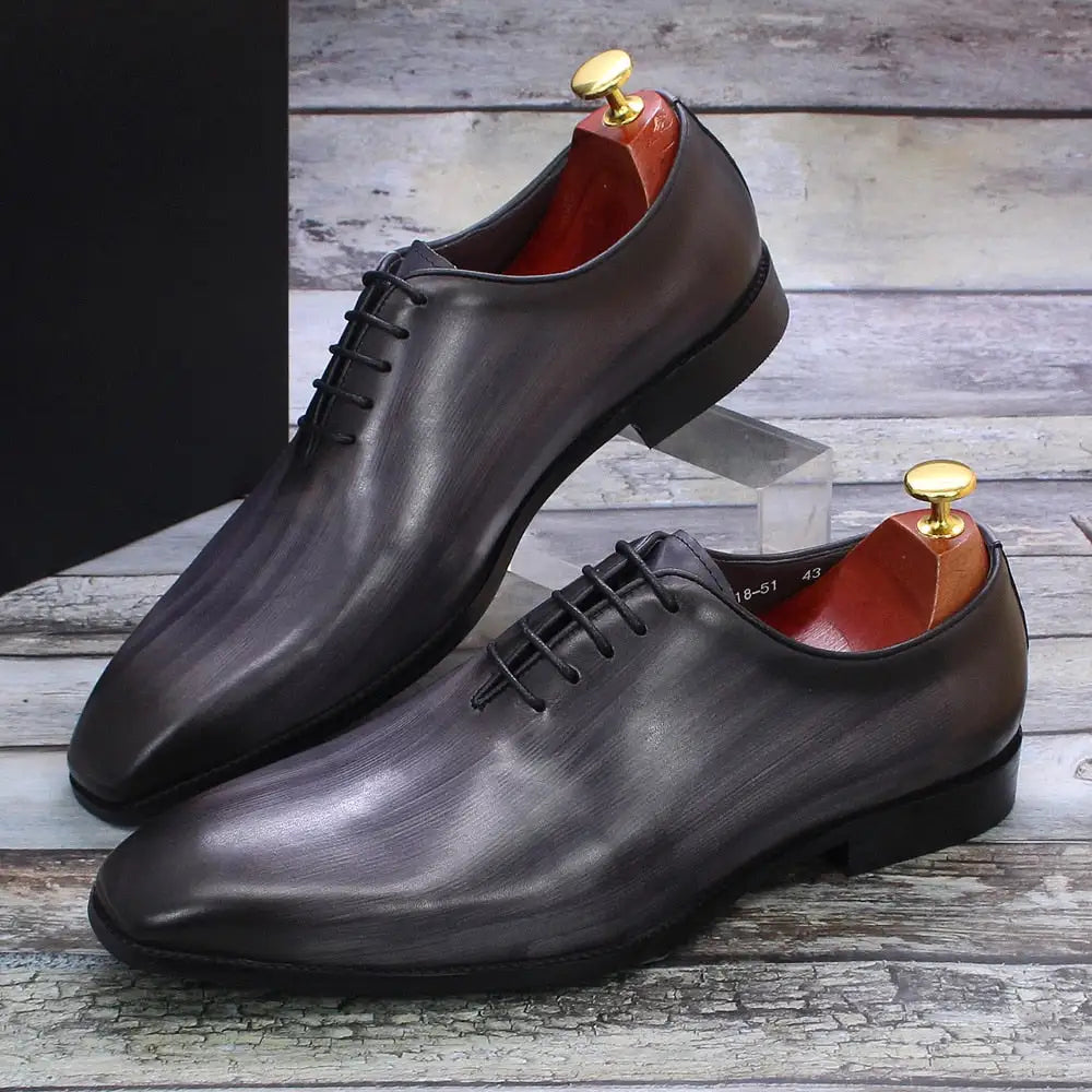 Zapatos de Cuero Liso Oxford | MenteCaballero