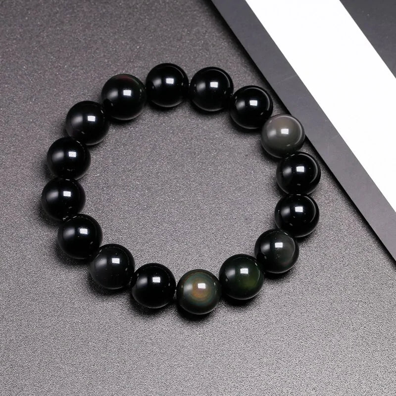 Pulsera Negra Obsidiana | MenteCaballero