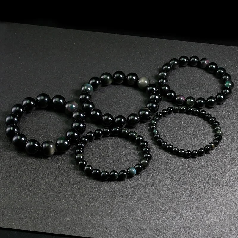 Pulsera Negra Obsidiana | MenteCaballero